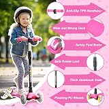 KORIMEFA 3 Wheel Kids Scooter Adjustable Height Lean to Steer Flashing Lights view 5