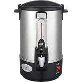 ClassicKitchen&reg; 28 Cup Capacity Hot Water Boiler Urn with Twisloc&tilde; Safety Tap, Stainless Steel Spout, Stainless Steel Double Wall, Dual Heating Elements Quick Heating/Keep Warm