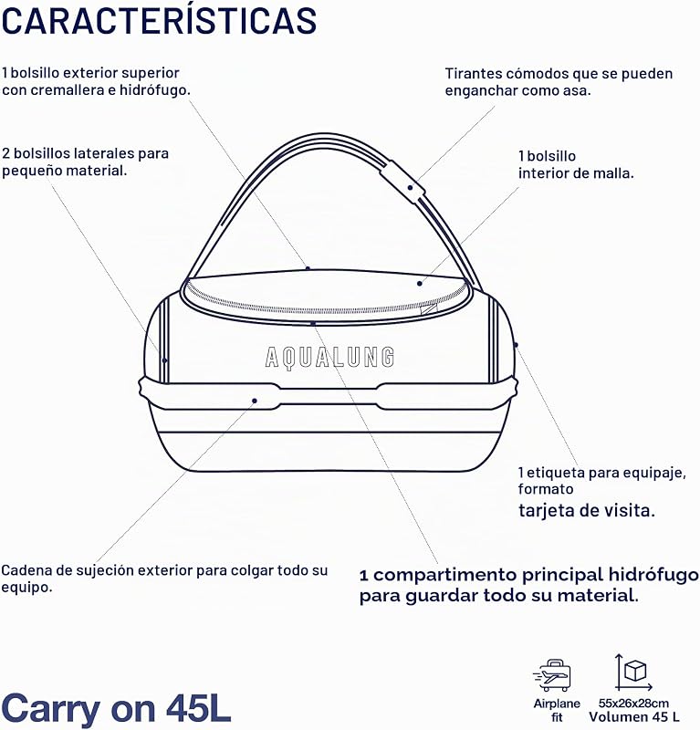 Explorer, Bolsa de Viaje Impermeable para Buceo de 45 L a 120 L, con Compartimentos internos, asa telescópica y Ruedas robustas, optimos para Tus Aventuras submarinas