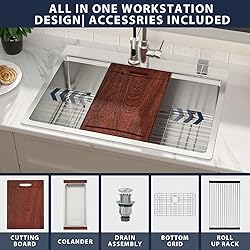 30 Inch Drop In Kitchen Sink -Lepuday 30x22 Drop In