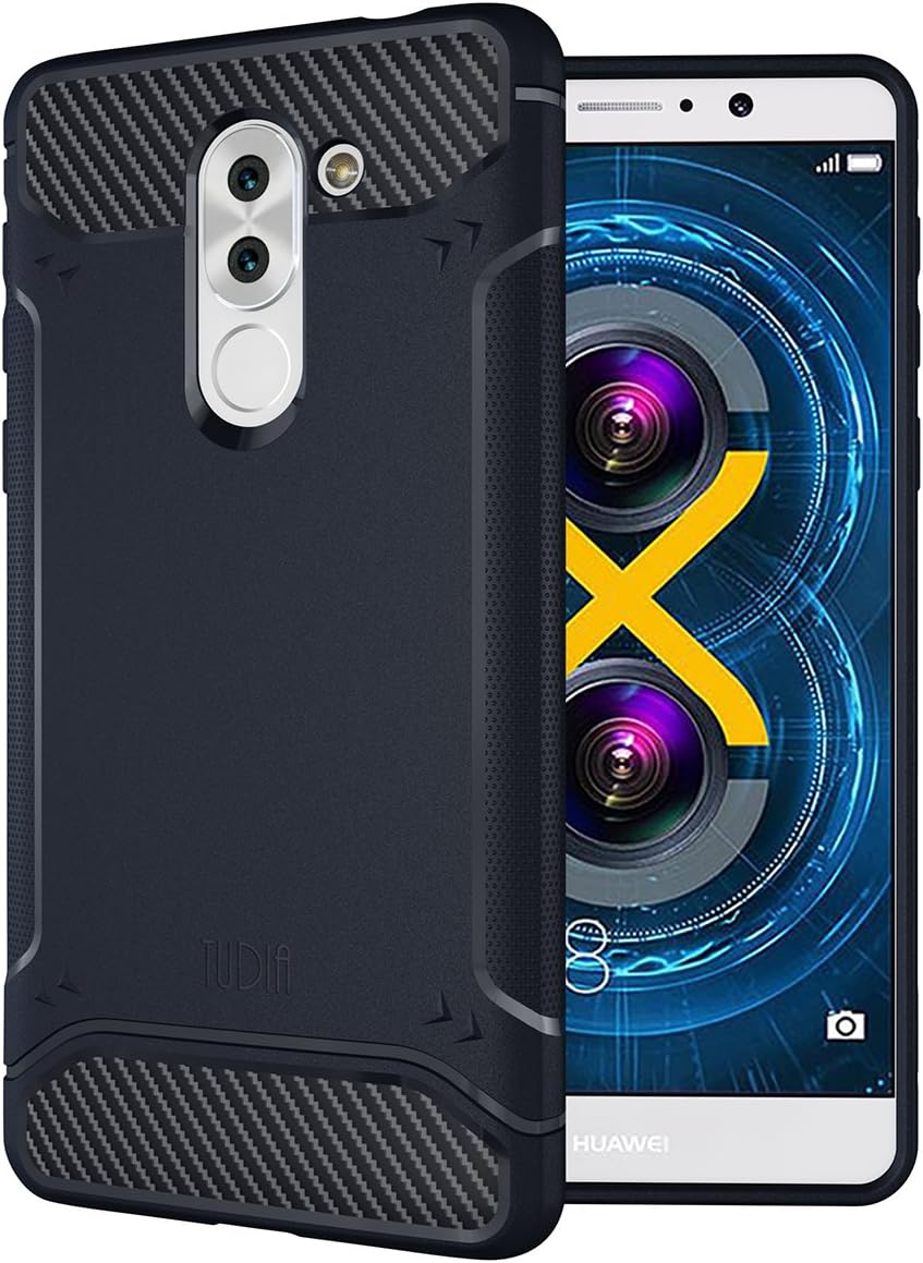 Amazon Com Honor 6x Case Tudia Carbon Fiber Design Lightweight Tamm Tpu Bumper Shock Absorption Case For Huawei Honor 6x Navy Blue