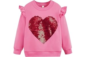 NUBEEHOHO Toddler Baby Girls Sweatshirts Kids Winter Clothes Casual Long Sleeve Shirts Crewneck Pullover Sweater Tops 2T-7T