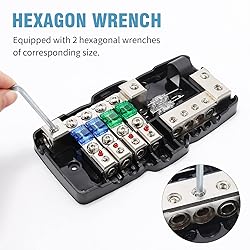 DUZFOREI 0/4GA 4-Way Camper Car Audio Distribution