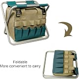 Cikonielf Folding Garden Stool Chair with Tool Bag for Camping & Gardening view 6