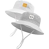 FURTALK Baby Sun Hat Smile Face Toddler Boys Girls Bucket Hat 0-5 Years Kids UPF 50+ Sun Protection Summer Hats