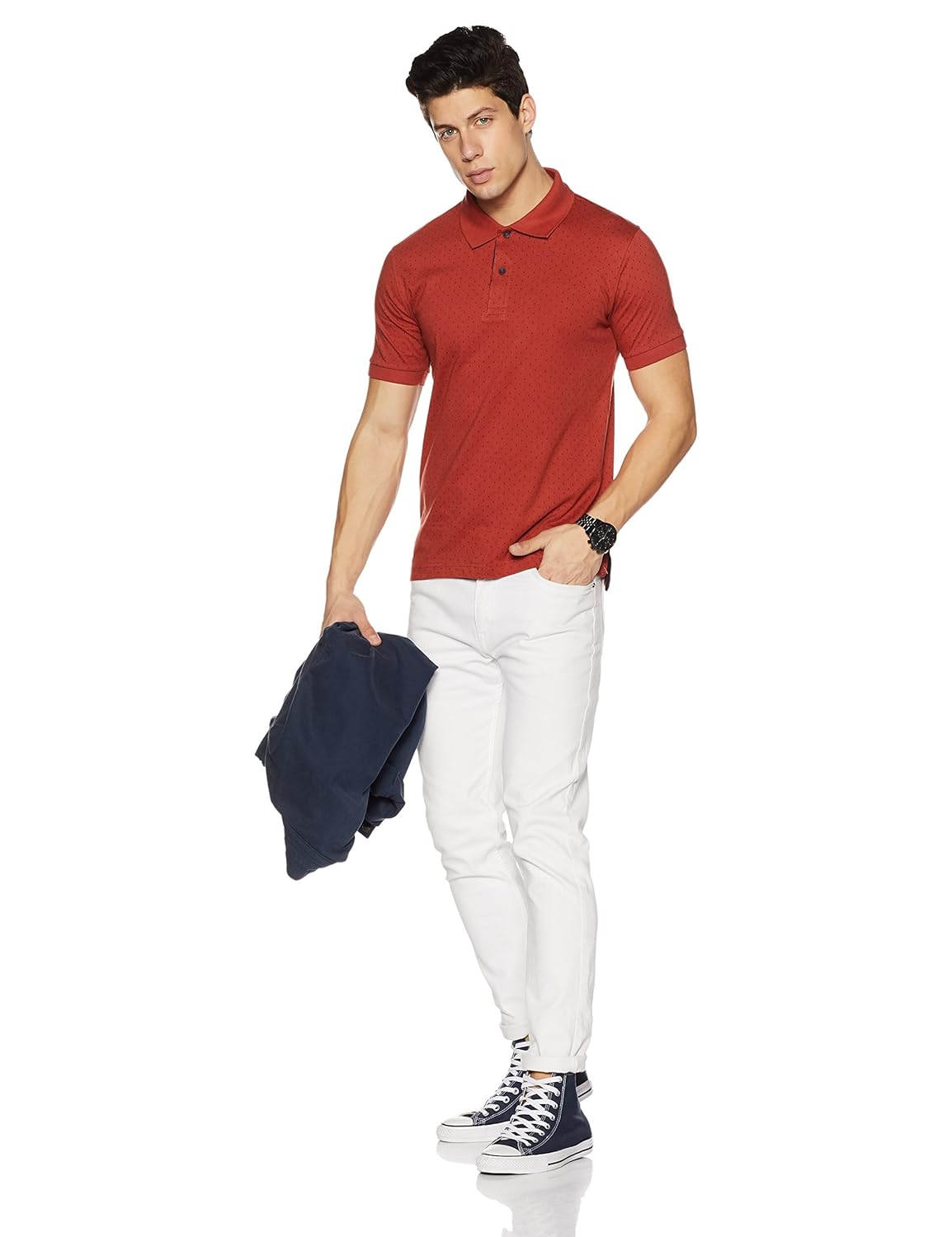 symbol amazon brand men's all over printed polo t-shirt