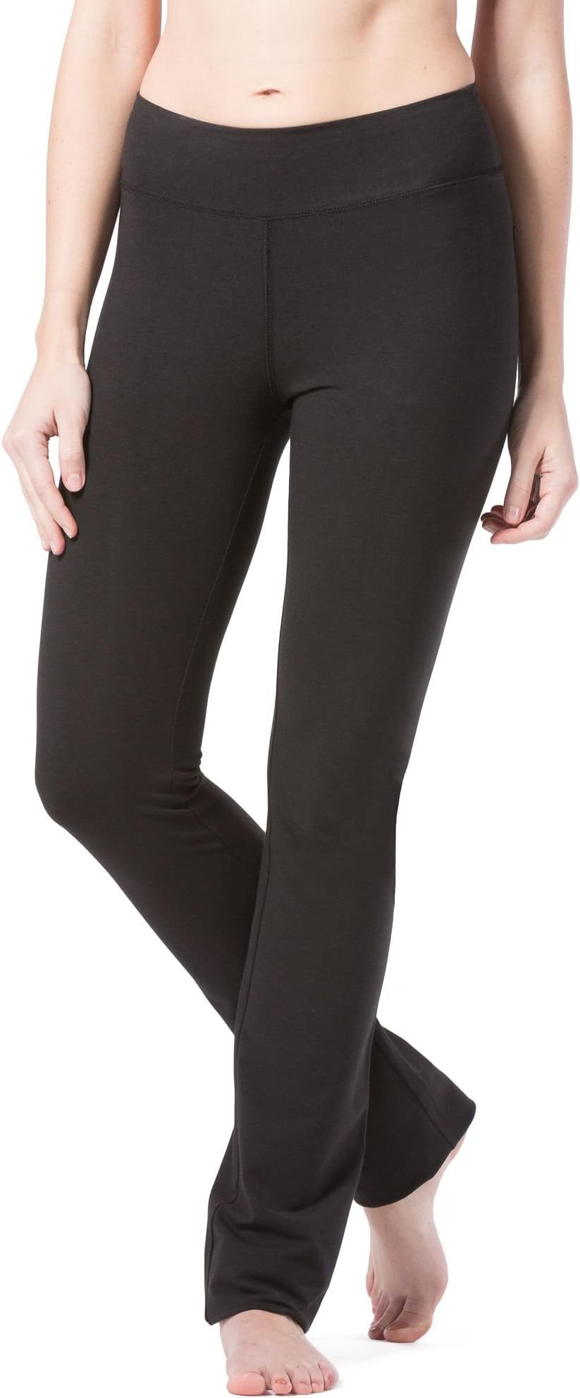 Fishers Finery Women's Ecofabric Straight Leg Yoga Pant with Back Pockets