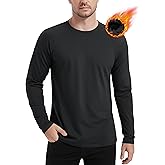MAGCOMSEN Men's Thermal Shirt Fleece Lined Long Sleeve Athletic Base Layer Workout Top