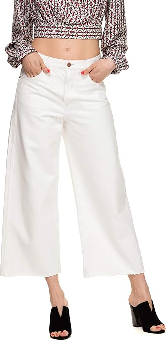 white culotte jeans