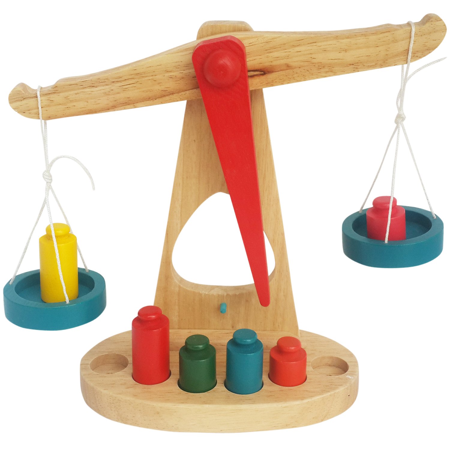 childrens wooden weighing scales