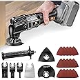 Cordless Oscillating Tool for Dewalt 20V Battery, Brushless-Motor Tool with Auxiliary Handle, 6 Variable Speed Oscillating Multi-Tool for Scraping, Sanding,Cutting Wood(Battery Not Included)