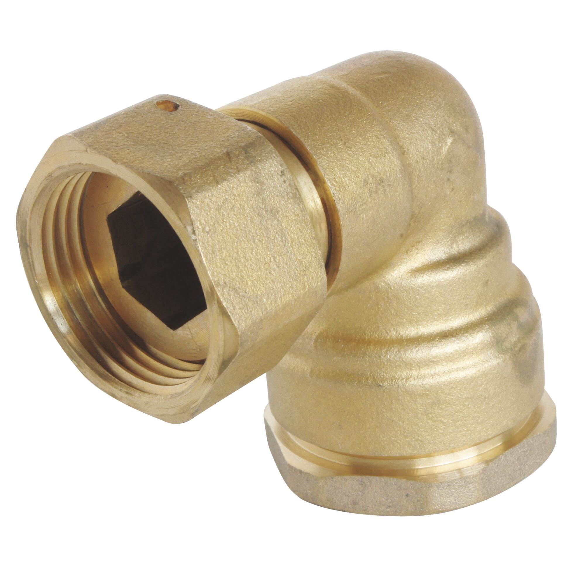 SOMATHERM FOR YOU 857-25-20S Brass Elbow Fitting Prisoner nut PE25-ec.20/27, Grey