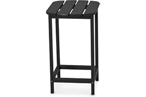 POLYWOOD SBT26BL South Beach 26-Inch Counter Side Table, Black