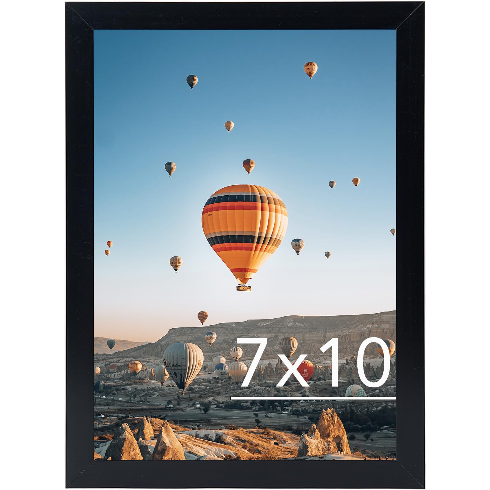 JCJMY 7x10 Picture Frame Black for Wall Hanging or