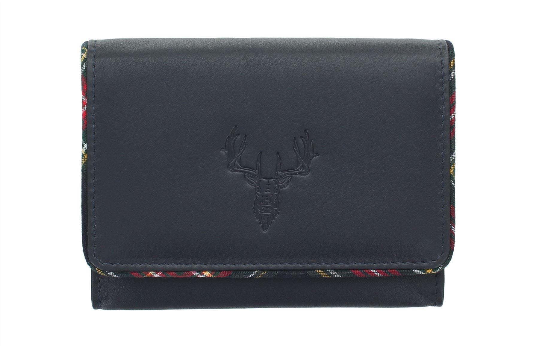 Mala Braemar Range Compact Leather Coin Purse RFID 4181_7 Navy
