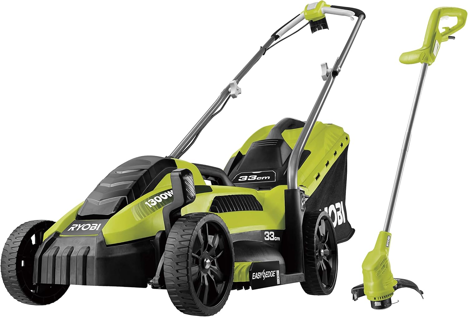 Ryobi RLM13E33SLT2925 Lawnmower & Grass Trimmer Combo Kit, 1300 W