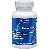 Longevity by Nature TendoGuard Joint Support Supplement with Collagen Peptides, Hyaluronic Acid Supplements, Tendon and Ligament, 60 Capsules