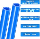 ERGAOBOY 12mm OD 8mm ID PU Air Hose 10M with Pneumatic Connector Kit Blue view 3