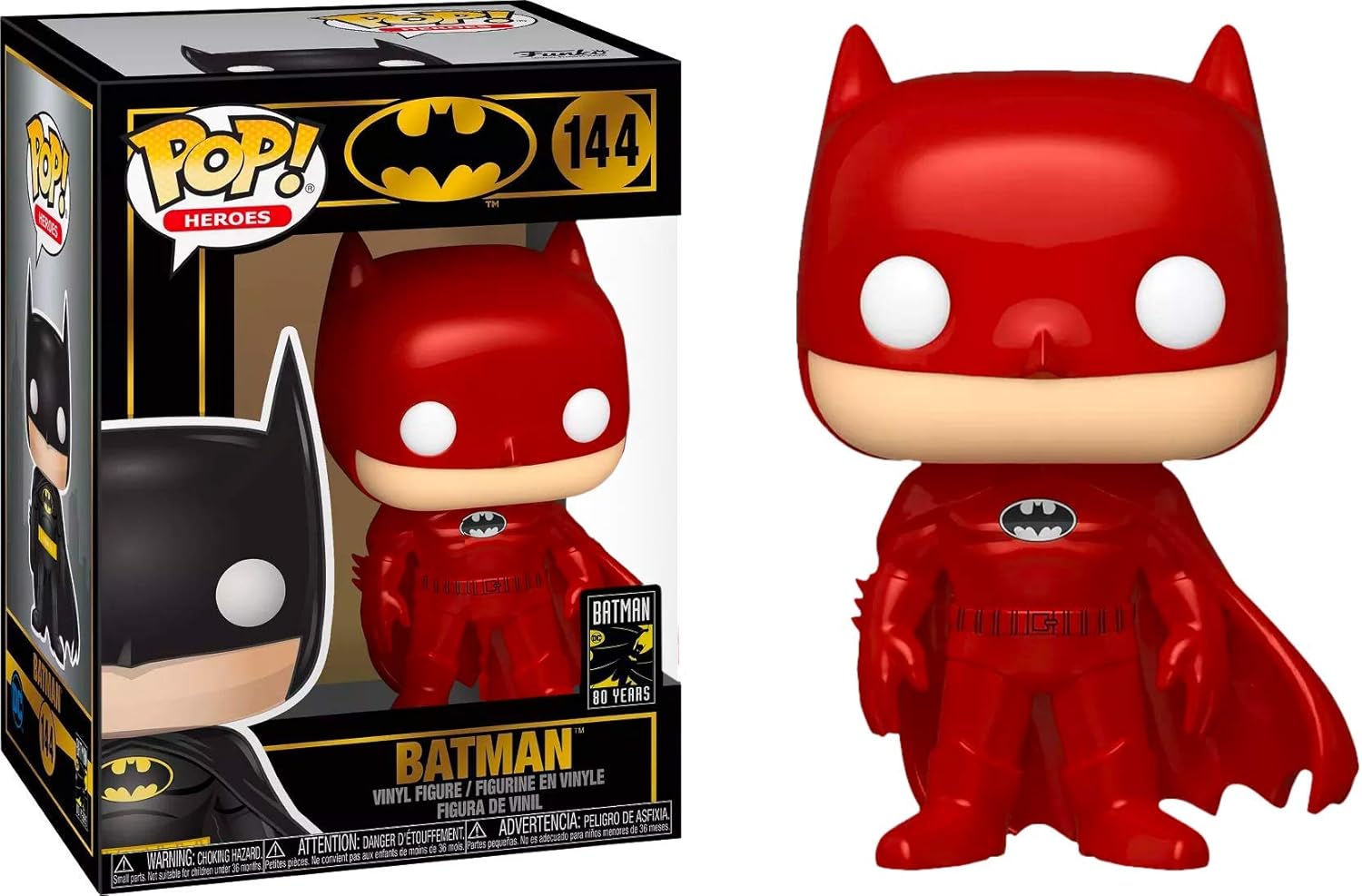 red metallic batman funko
