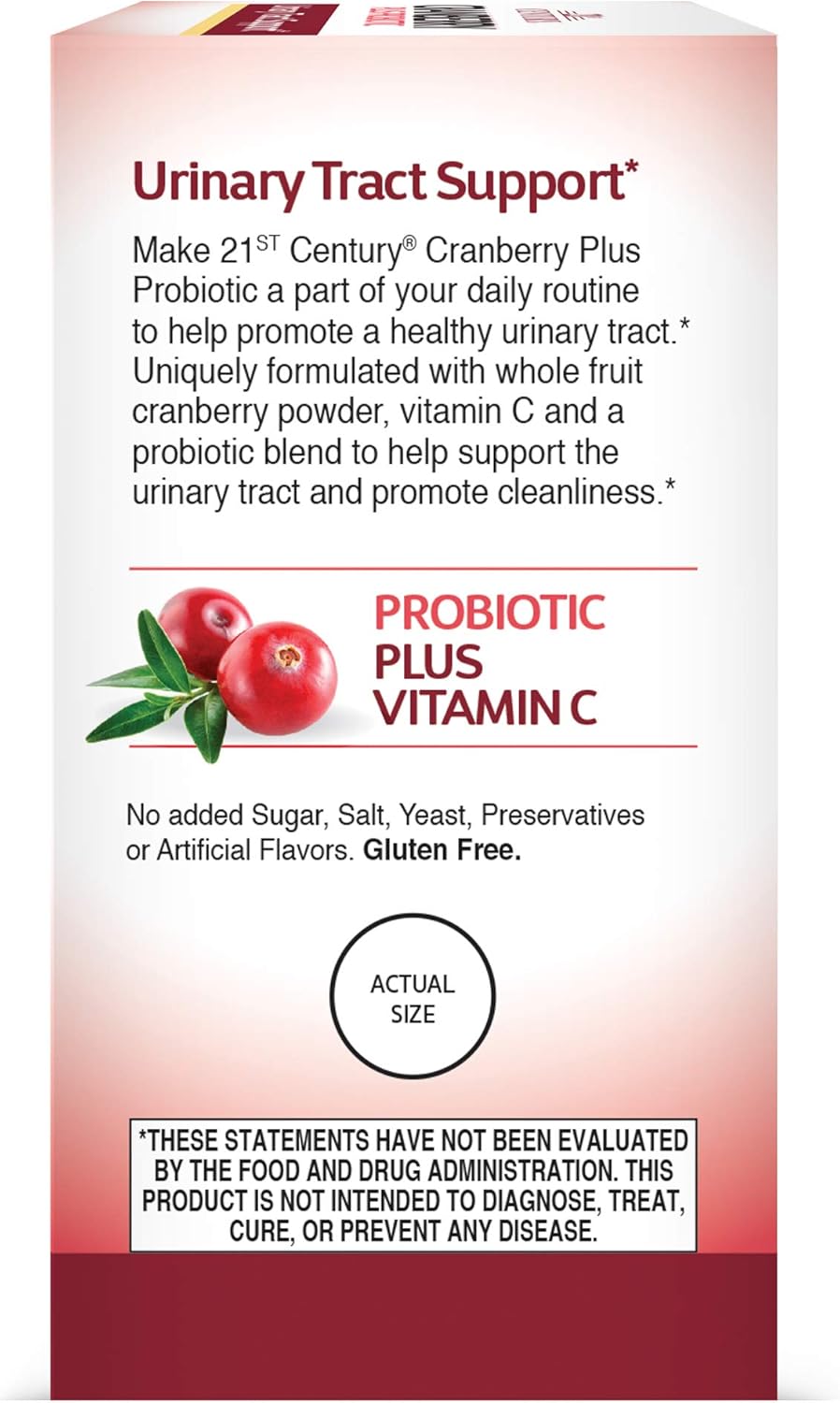 21st Century Cranberry Plus Probiotic Tablets, 60 Count: Health & Personal Care