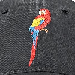Parrot Bird Animal Embroidered Baseball Cap for