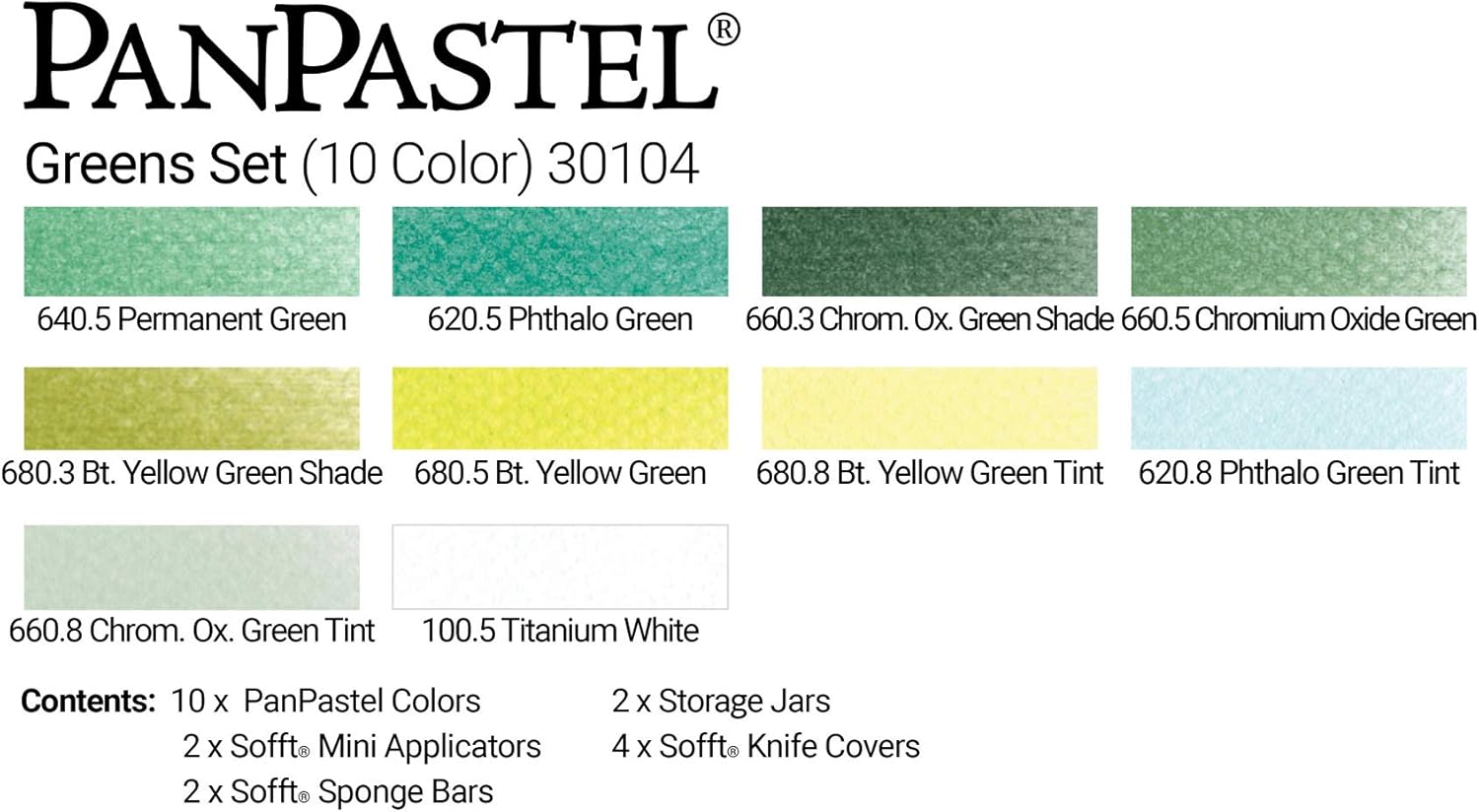 PanPastel 10-Farben-Set Grüntöne, Multicolor, 1 count (Pack of 10) - Image 4
