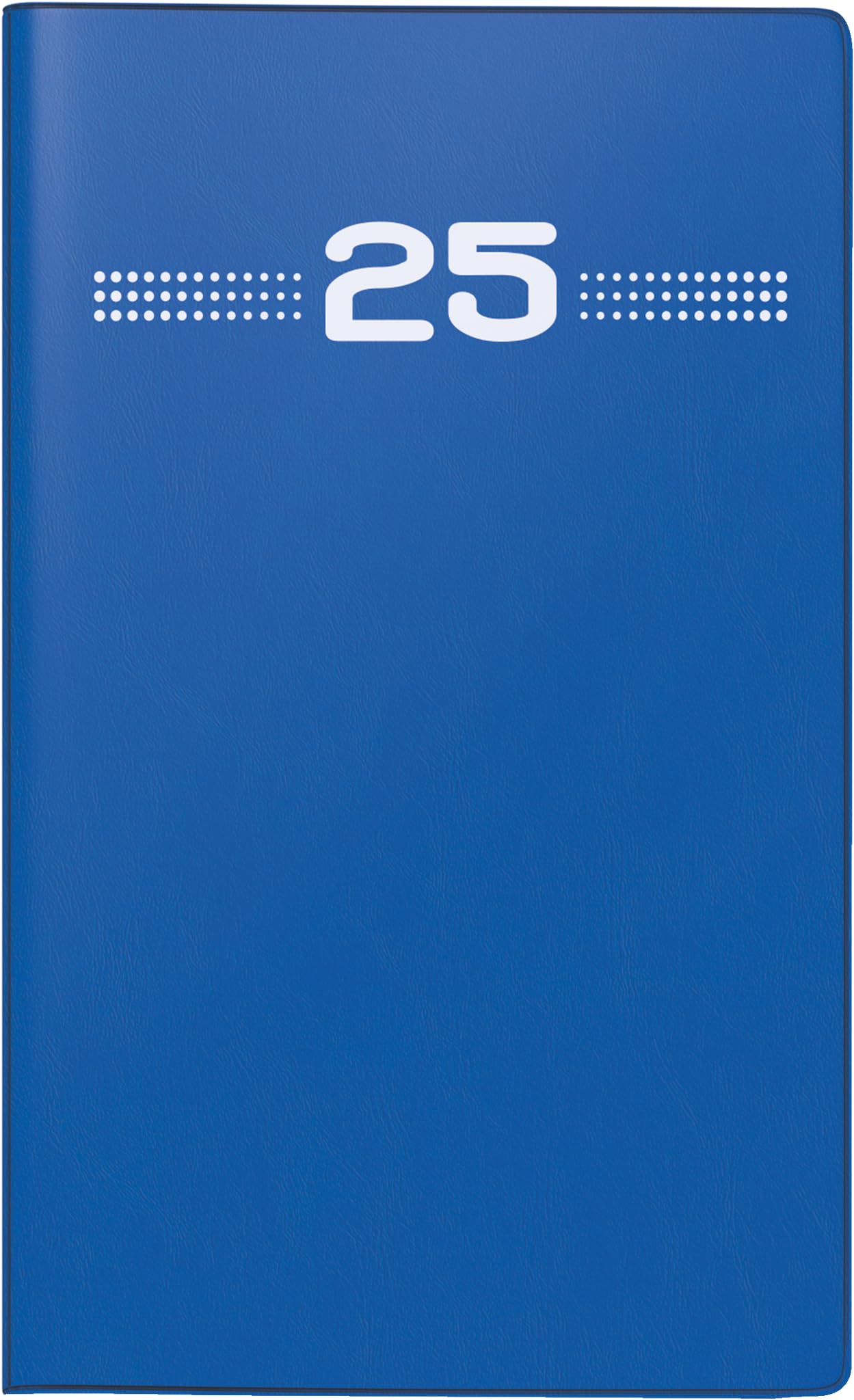rido/idé Pocket Diary Model M Planner (2025), 2 Pages = 1 Month, A6, 32 Pages, Plastic Cover, Blue