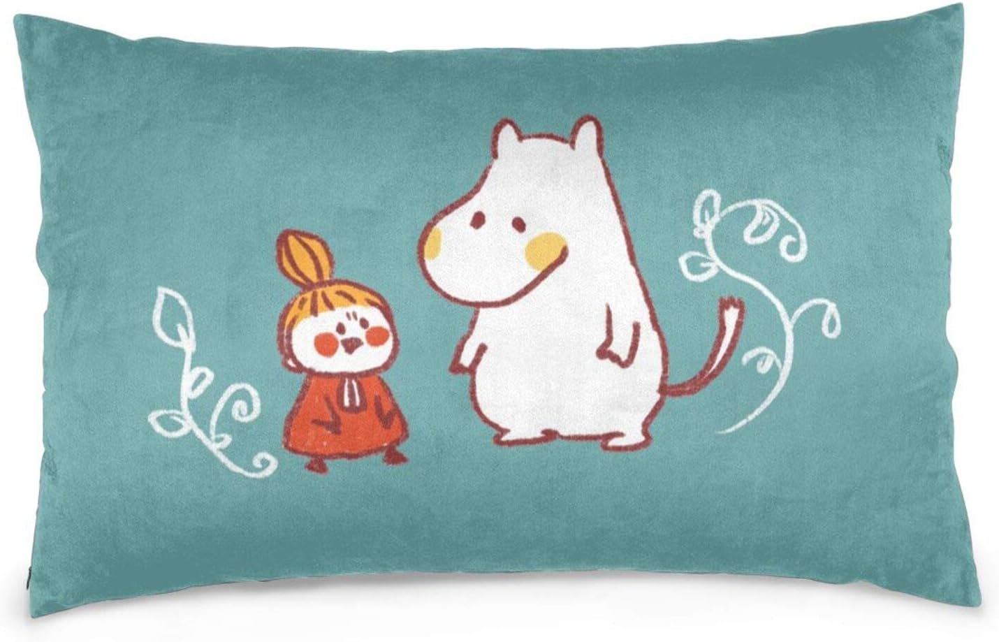 Amazon ムーミン ゆるいイラスト 枕カバー まくらカバー 抱き枕カバ だき枕カバー クッションカバー かわいい アニメ キャラクター おしゃれ かわいい 洗える ファスナー式 インテリア 幅７５cm 縦５０cm 子供 枕カバー ピローケース オンライン通販