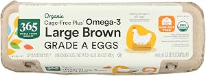 365 by Whole Foods Market Organic Omega 3 Large Brown Grade A Eggs 12 Count, 12 CT