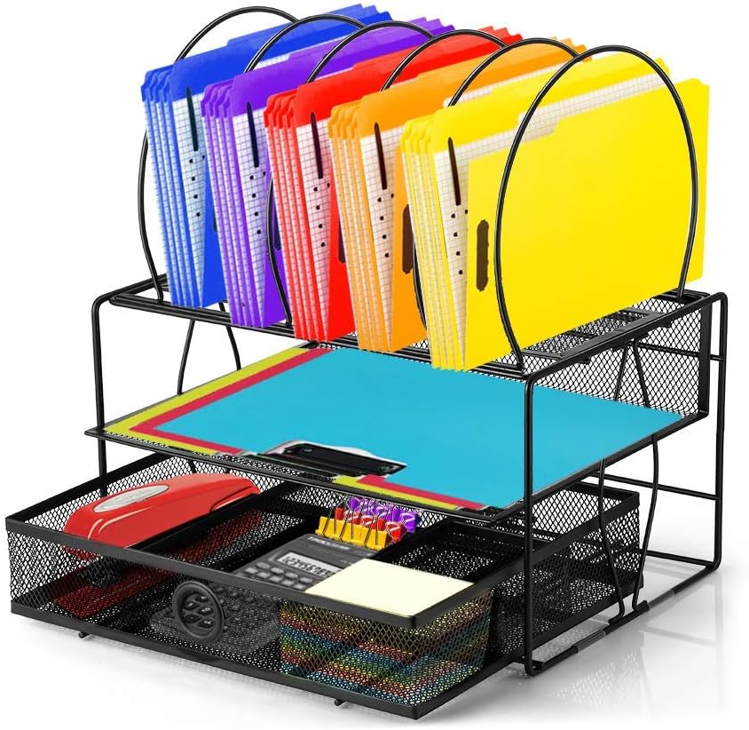 Organizador de Escritorio con Cajón Set Oficina Archivador Documentos