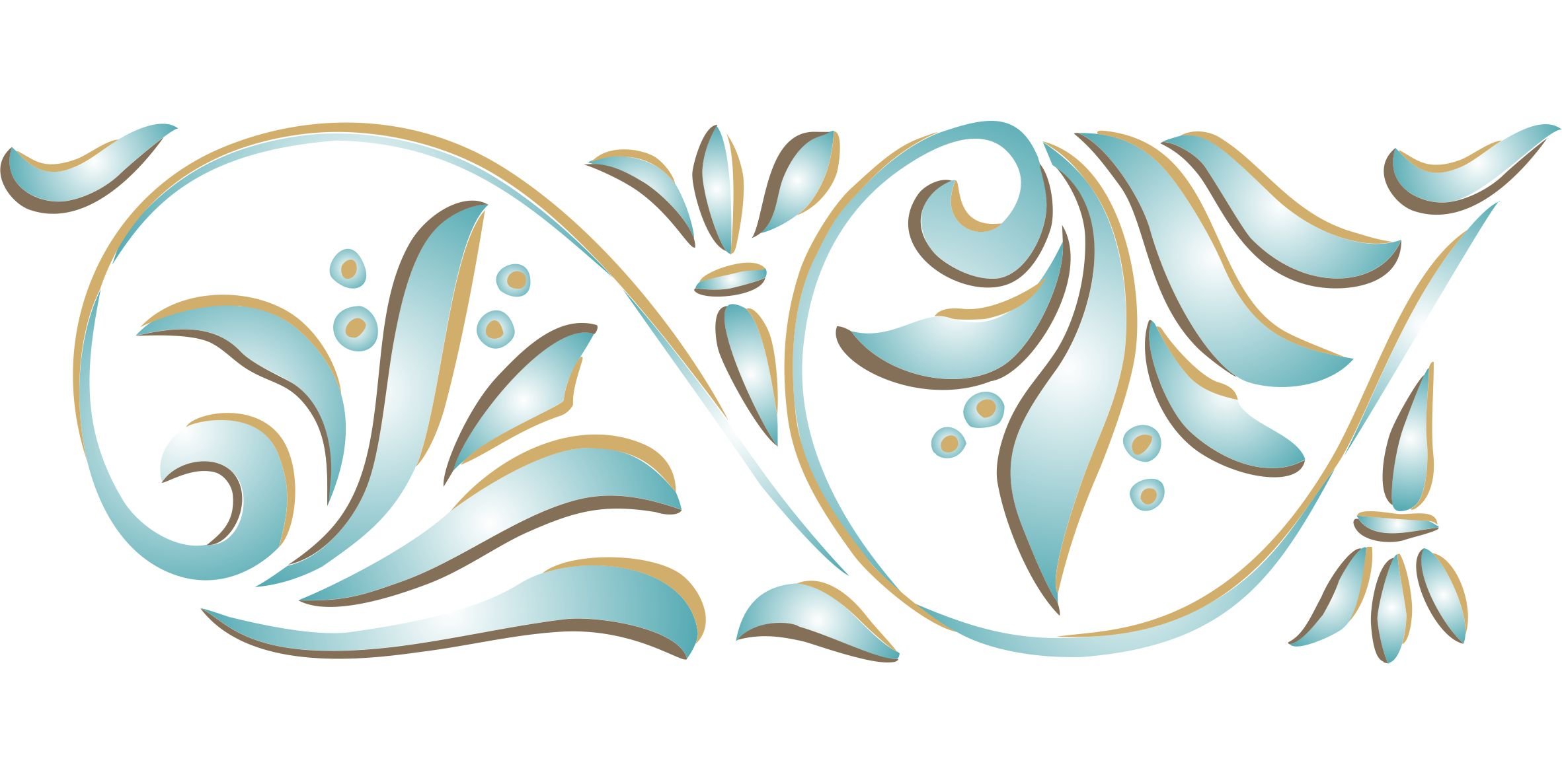 Art Nouveau Stencil Border - 47 x 16.5cm - Reusable 1890s Floral Nouveau New Art Wall Stencils for Painting