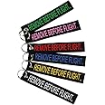 6x Remove Before Flight BLACK Multi-Pack Combo Key Chain 5.5" x 1" Motorcycle ATV Car Truck Keychain