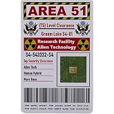 Area 51 ID Card Top Secret Badge Alien Area 51 Card UFO Joke Funny Cards | Perfect for Sci-fi fans, and Gag Gifts.