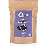 Yupik Organic Acai Berry Powder 8.8 oz, USDA Certified, Non-GMO, Vegan, Raw, Gluten-Free, Kosher, Superfood, Rich in Iron & Fiber, Perfect for Smoothie Bowls, Ice Pops & Baking