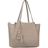 befen Genuine Leather Tote Bag for Women Work, Womens Laptop Tote Bags Shoulder Purses Totes with Compartments Handbags