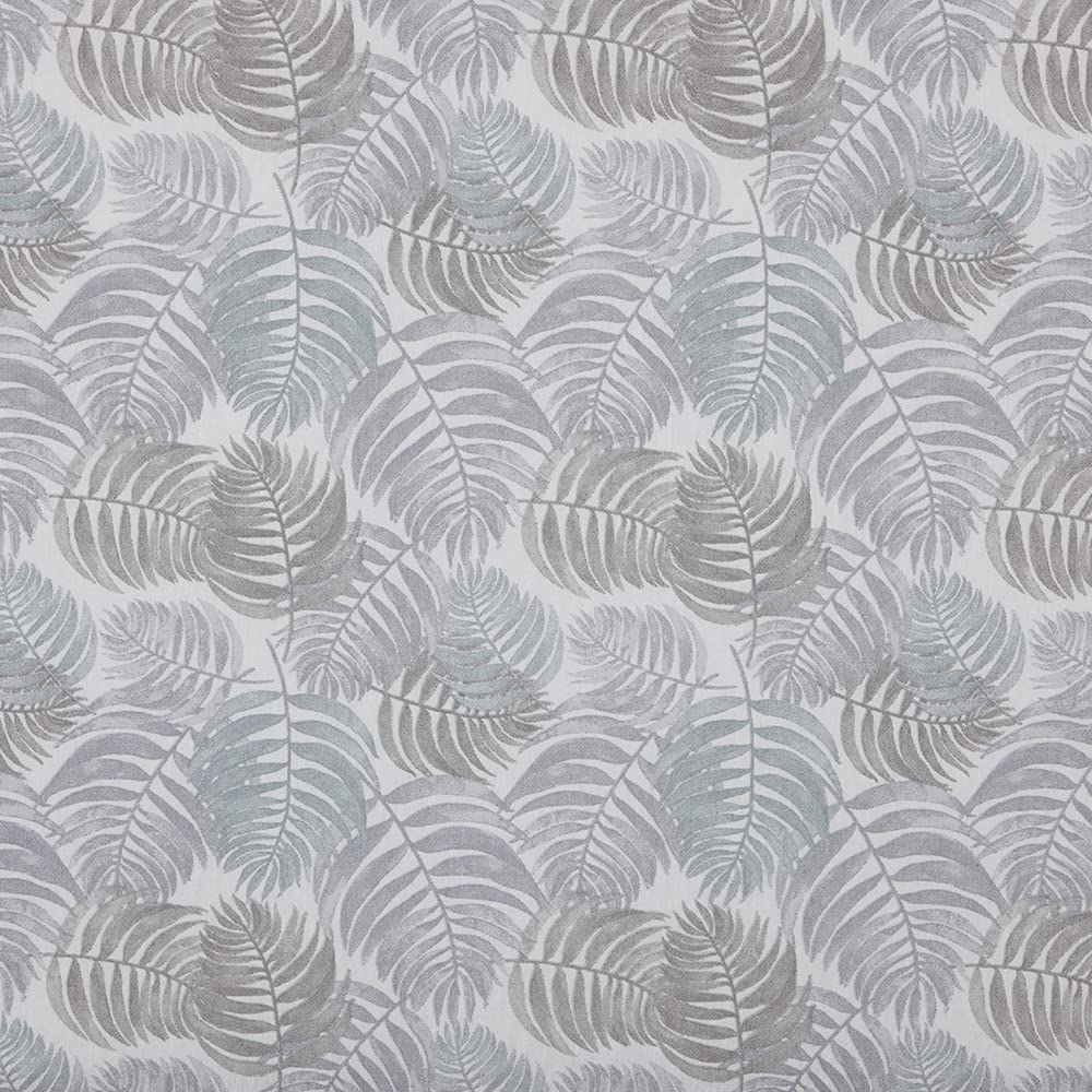 Kt KILOtela - Printed Canvas Duck Fabric, Upholstering Furniture, Headboards, Accent Pillows, Handbags, Tote Bags, Aprons, Draperies, 100 cm Length x 280 cm Width, Fern Leaves, Grey - 1 Meter — image 1