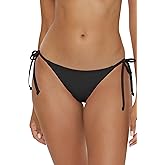 BECCA Women's Standard Color Code Tie Side Bikini Bottom, Cheeky Coverage, Swimwear Separates, Fire