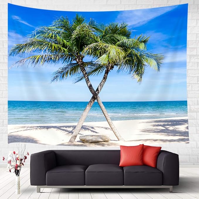 Palm Tree Tapestry Wall Hanging Art Home Decor, Palm Trees