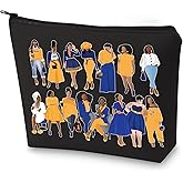 WZMPA SGR Paraphernalia Sorority Sisters Gift Sorority SGR Makeup Zipper Pouch Bag Sorority Greek Merchandise (Sorority SGR -BL)
