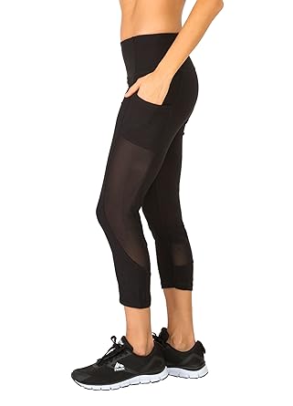Image result for RBX Active Women's Power Capri Length Legging with Mesh Blocking