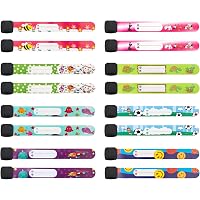 thumbnail image 2 of Child Safety ID Wristband, 12pcs Reusable&Waterproof Safety ID Bracelets For Kids Anti-Lost Child Travel ID Bands For Children Field Trip&Outdoor Activity 2 of 14