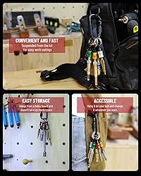 katerk 18pcs Bit Holder with Carabiner Socket for