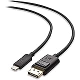 Cable Matters USB C to DisplayPort Cable (USB-C to DisplayPort Cable/USB C to DP Cable) Supporting 4K 60Hz Black 6 Feet - Thunderbolt 3 Port Compatible for Macbook Pro, Dell XPS 13/15 & More