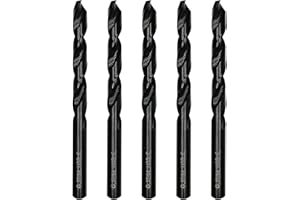 DelitonGude 27/64 inch HSS M35 Cobalt Twist Drill Bits,High Speed Steel,Pack of 5,Suitable for Steels,Cast Iron,Stainless Ste