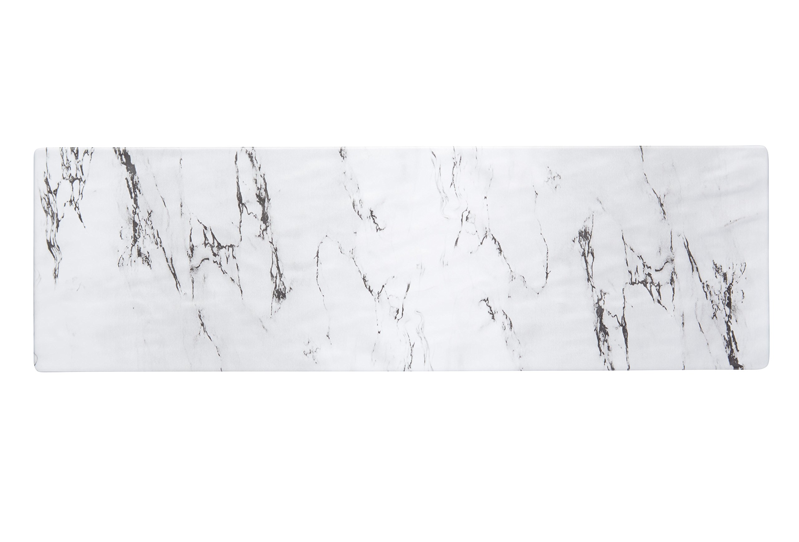 KitchenCraft "We Love Summer Rectangular Melamine Marble-Effect Food Serving Platter, 53 x 16 cm (21" x 6.5")