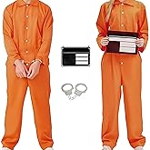 Festive Find Store Orange Prisoner Jumpsuit Halloween Party Costumes Adult Men Women Cosplay Outfit Jail Suit Inmate Uniform