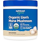 Nutricost Organic Lion's Mane Mushroom Powder 4oz - Certified USDA Organic