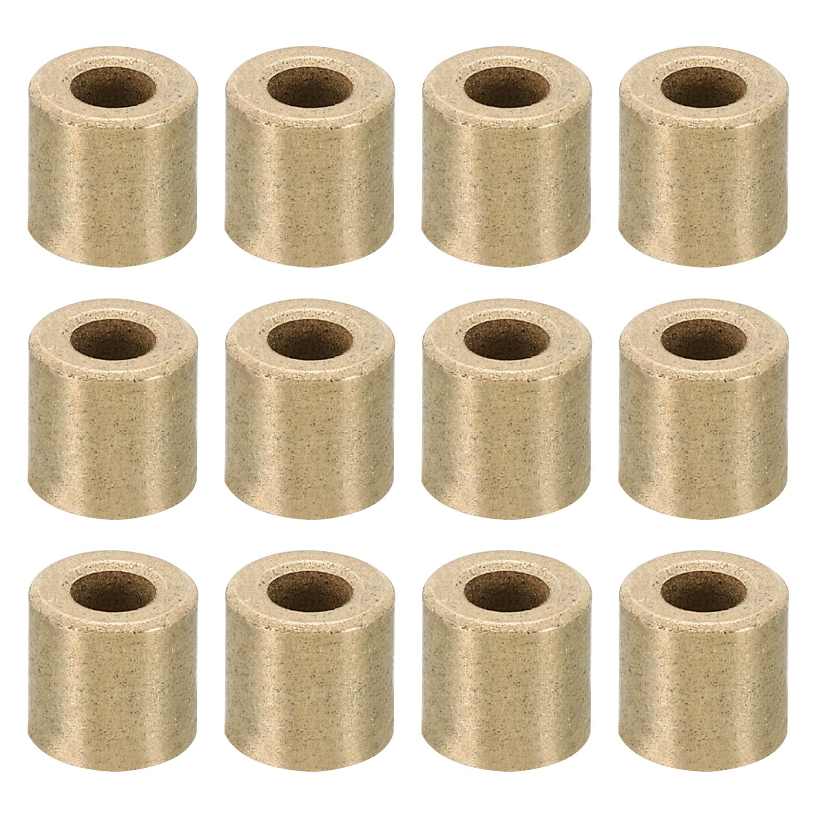 PATIKIL M4 Brass Spacers, 12 Pcs Metal Spacer Brass 4mm ID x 8mm OD x 8mm L Brass Spacers Screw Standoff for 5/32 Inch or M4 Screw