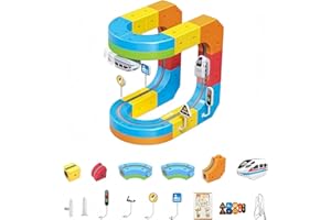 Electric Train Toy Set Flexible Race Track,Gravity Defying 3D Embedded Layouts.(Small)