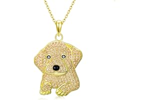 SELKAT Dog Necklaces 24 Breeds of Dogs Necklaces S925 Sterling Silver 5A Cubic Zirconia Corgi/Husky/Labrador/Shepherd Dog Necklace for Women Girls gifts